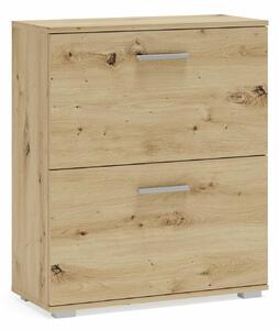 Dulap pantofi Cirveso 121, Stejar artizan, PAL laminat, 82x70x32cm, 26.5 kg