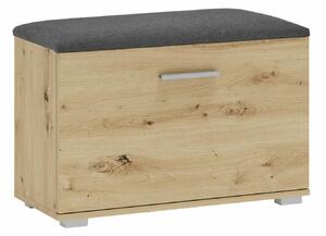 Dulap pantofi Cirveso 117, Stejar artizan, Gri, PAL laminat, 45x70x32cm, 18 kg
