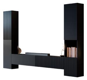 Set de living Species I, Negru, PAL laminat, MDF