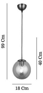 Lustră suspendată pe cablu POLINO, 1xE27/40W/230V, bronz