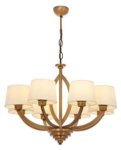 Candelabru LAHORE pe lanț, 8xE27/40W/230V, bronz
