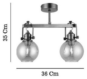 Plafonieră aplicată POLINO 2xE27/40W/230V bronz