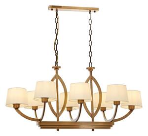 Candelabru suspendat LAHORE, pe lanț, 8xE27/40W/230V, finisaj bronz
