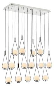 Lustră suspendată pe cablu LAHORE, 15 x G9, 10 W, 230 V, crom lucios