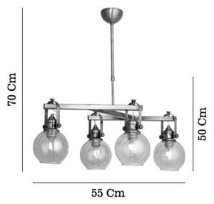 POLINO Lustră pe tijă 4xE27/40W/230V bronz