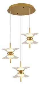 Lustră LED pe cablu BUTTERFLY 6xLED/5W/230V 3000K auriu