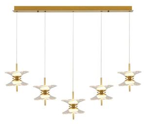 Lustră LED pe cablu BUTTERFLY, 10xLED/5W/230V, 3000K, auriu