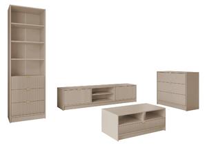 Set de living Comfivo Papilio VII, Bej, PAL laminat, MDF