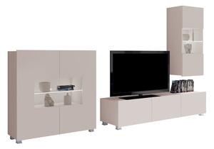 Set de living Remus VII, Cașmir, Sticlă călită, PAL laminat, 87 kg