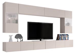 Set de living Remus I, Cașmir, Sticlă călită, PAL laminat, 122 kg