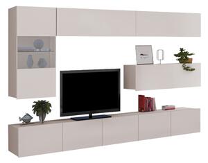 Set de living Remus IV, Cașmir, Sticlă călită, PAL laminat, 106 kg