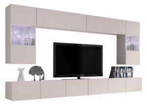 Set de living Remus I, Cașmir, Sticlă călită, PAL laminat, 122 kg