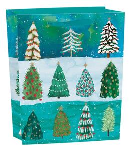 Pungă de cadouri 25x10 cm cu model de Crăciun Wild Winter Forest – Roger la Borde