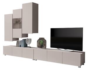Set de living Remus XVII, Cașmir, Sticlă călită, PAL laminat, 110 kg