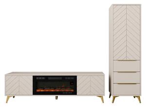Set de living Comfivo Citrus III, Bej, PAL laminat, MDF