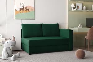 Canapea/pat Maciek extensibil cu spaţiu pentru depozitare stânga - verde catifea Velluto 10