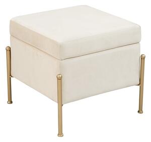Taburet cu spatiu depozitare Panton Pako World Crem 40x40x36.5 cm