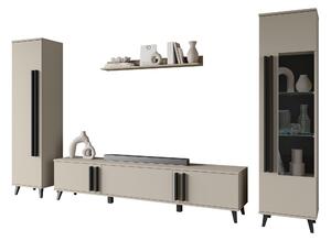 Set de living Facetor II, Congo, Grafit, Sticlă călită, PAL laminat, 71.7 kg