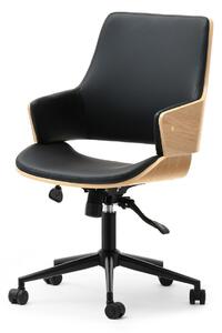 Scaun Oscaro (stejar negru + negru). Promo -13%. 1110528