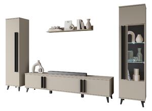 Set de living Facetor II, Congo, Grafit, Sticlă călită, PAL laminat, 71.7 kg