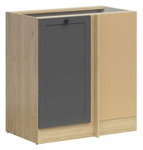 Dulap de colț modular Classic Grey Oak 115, 83x79x45cm, 23.8 kg