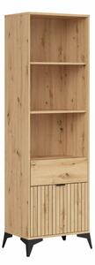 Raft Ludale 106, Stejar artizan, PAL laminat, 197x60x41cm, 40.3 kg