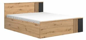 Pat Orlnolu 109, Stejar artizan, Negru, PAL laminat, MDF, 86x166x207cm