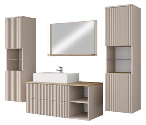Set baie Nauta II, Cașmir, Stejar, MDF, PAL laminat
