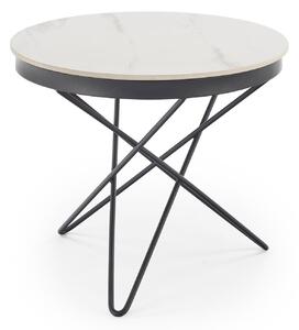Măsuță de cafea Houston 2063, Negru, Marmură albă, Metal, 55cm, 8.5 kg