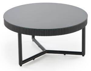 Măsuță de cafea Houston 2067, Negru, Metal, MDF, 30cm, 12.5 kg