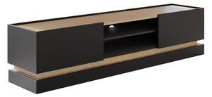 Comodă TV Comfivo Tilia, Stejar, Negru, PAL laminat, 47x200x37cm, 45 kg