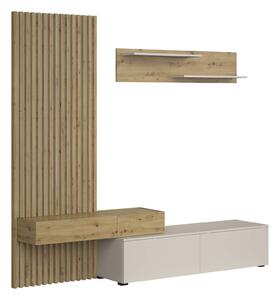 Set de living Houston 2086, Stejar artizan, Cașmir, PAL laminat, 80.3 kg