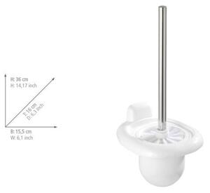 Perie de WC albă de montat pe perete din plastic Pure – Wenko