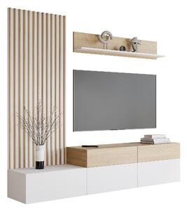 Set de living Comfivo Munium I, Alb, Stejar, PAL laminat, 83 kg