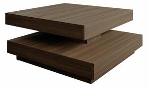 Măsuță de cafea extensibila Comfivo Pisces, Nuc, PAL laminat, 34x70x70cm, 20 kg