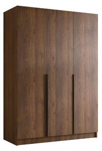 Dulap Closico Decoron I, Nuc, Negru, 215x150x58cm, 148.5 kg, Uși dulap: Cu balamale, Numărul de rafturi: 9, Numărul de rafturi: 9