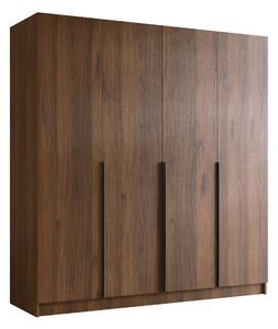 Dulap Closico Navor I, Nuc, Negru, 215x200x58cm, 165 kg, Uși dulap: Cu balamale, Numărul de rafturi: 9, Numărul de rafturi: 9