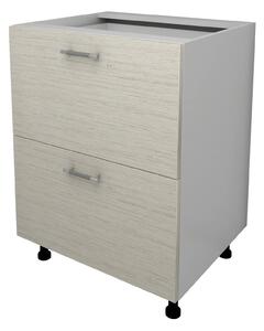Corp haaus Lecce, 2 Sertare, Lemn Alb/Alb, 60 x 50 x 80 cm