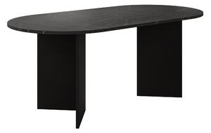 Masă Comfivo Fungus, Marmură neagră, Negru, 75x90x185cm, 37.5 kg