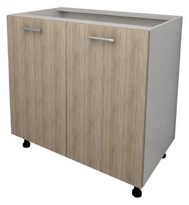 Corp haaus Lecce, 2 Usi, Stejar Sonoma/Alb, 80 x 50 x 80 cm