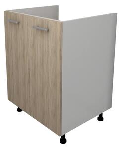 Corp haaus Lecce, 2 Usi, Stejar Sonoma/Alb, 60 x 50 x 80 cm