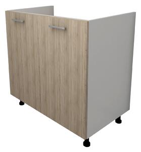 Corp haaus Lecce, 2 Usi, Stejar Sonoma/Alb, 80 x 50 x 80 cm
