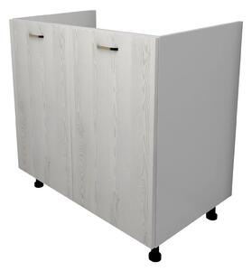 Corp haaus Lecce, 2 Usi, Pin Alb/Alb, 80 x 50 x 80 cm