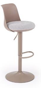 Scaun bar Houston 2104, Maro deschis, Gri, 88x40x46cm, 8 kg