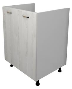 Corp haaus Lecce, 2 Usi, Pin Alb/Alb, 60 x 50 x 80 cm
