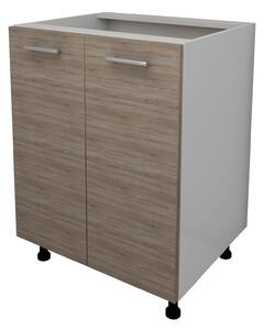 Corp haaus Lecce, 2 Usi, Stejar Sonoma Inchis/Alb, 60 x 50 x 80 cm