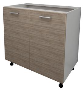 Corp haaus Lecce, 2 Usi, Stejar Sonoma Inchis/Alb, 80 x 50 x 80 cm
