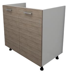 Corp haaus Lecce, 2 Usi, Stejar Sonoma Inchis/Alb, 80 x 50 x 80 cm