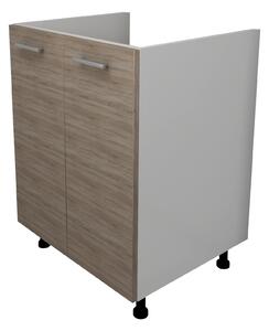 Corp haaus Lecce, 2 Usi, Stejar Sonoma Inchis/Alb, 60 x 50 x 80 cm