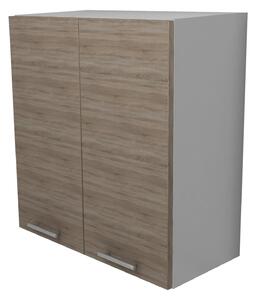 Corp haaus Lecce, 2 Usi, Stejar Sonoma Inchis/Alb, 60 x 30 x 65 cm